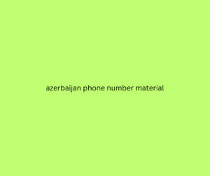 azerbaijan phone number material