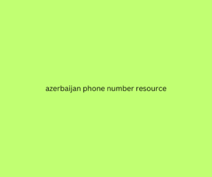 azerbaijan phone number resource