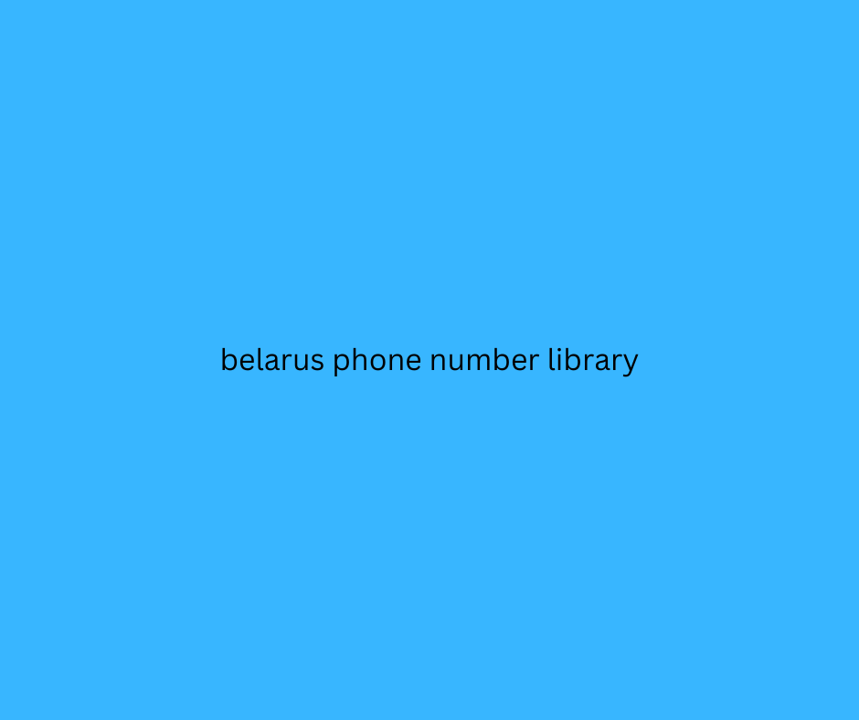 belarus phone number library