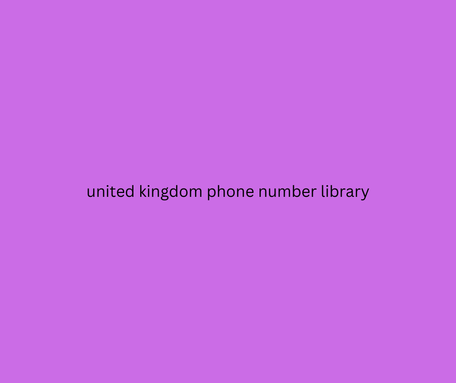 united kingdom phone number library